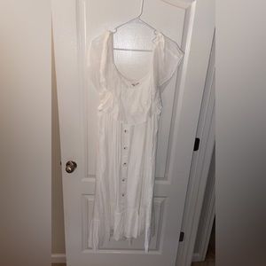 Cato White Linen Dress